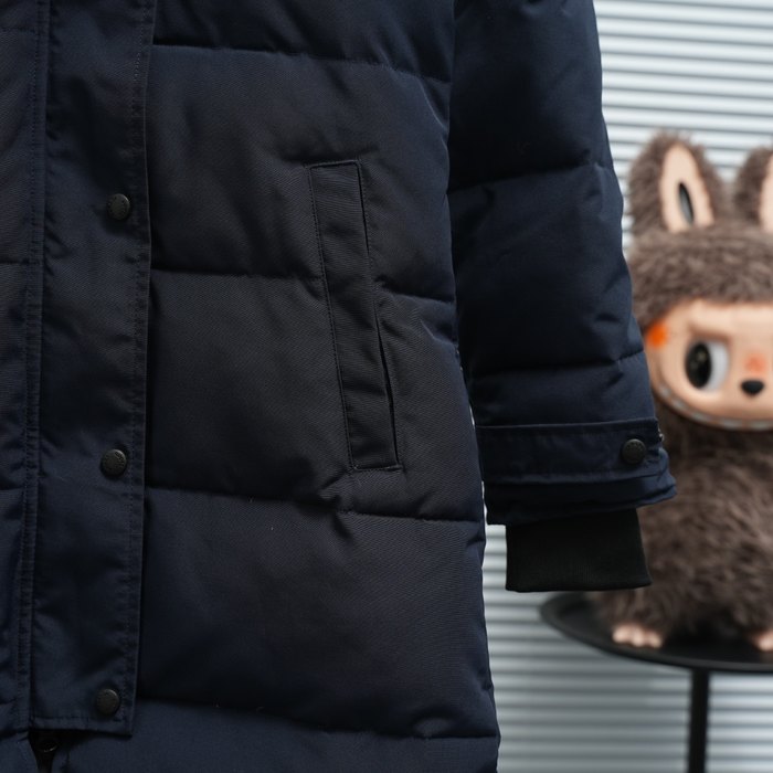 Yupoo Canada Goose parka black fur hood Canada Goose down jacket puffer black fur hood Navy 014