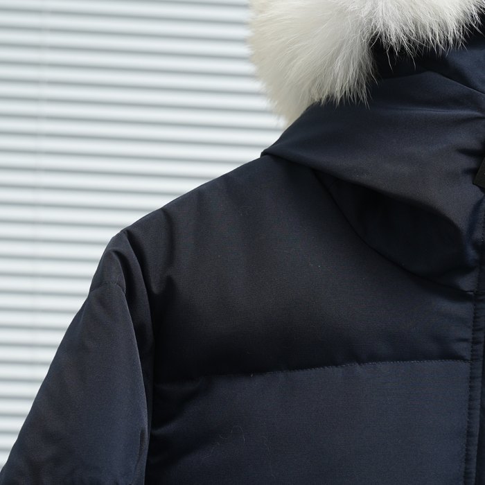 Yupoo Canada Goose parka black fur hood Canada Goose down jacket puffer black fur hood Navy 014