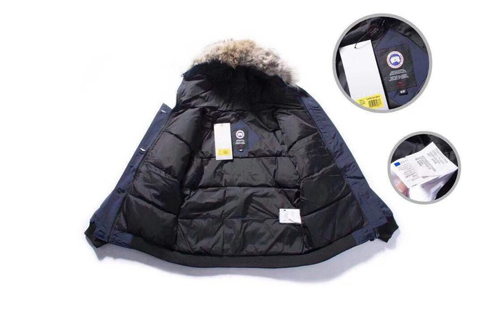Yupoo Canada Goose parka navy fur hood Canada Goose down jacket parka navy fur Navy 021
