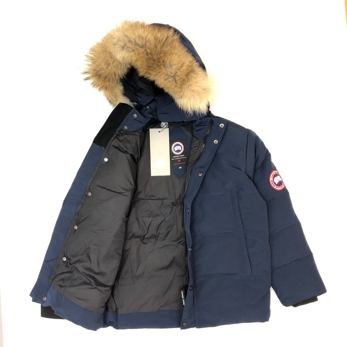 Yupoo Canada Goose parka navy fur hood Canada Goose down jacket parka navy fur hood Navy 011