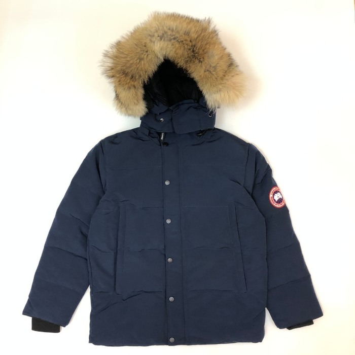 Yupoo Canada Goose parka navy fur hood Canada Goose down jacket parka navy fur hood Navy 011