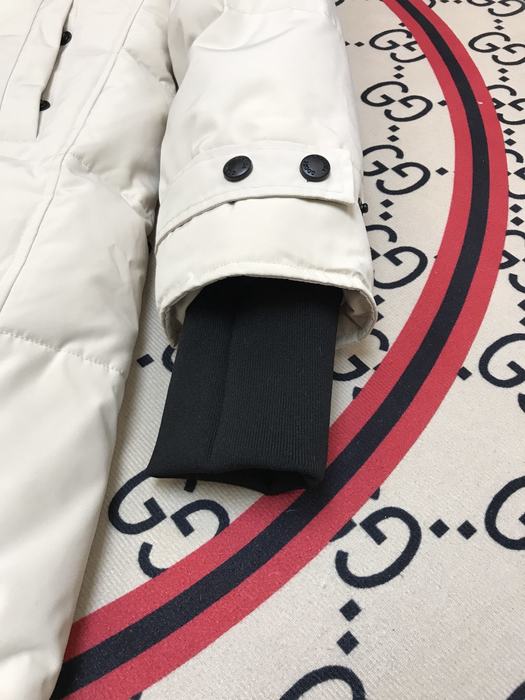 Yupoo Canada Goose parka offwhite fur hood Canada Goose down jacket puffer white fur hood Beige 017