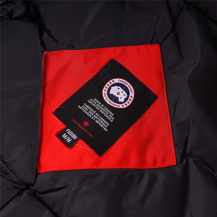 Yupoo Canada Goose parka red fur hood Canada Goose down jacket fur hood red winter cap Red 013