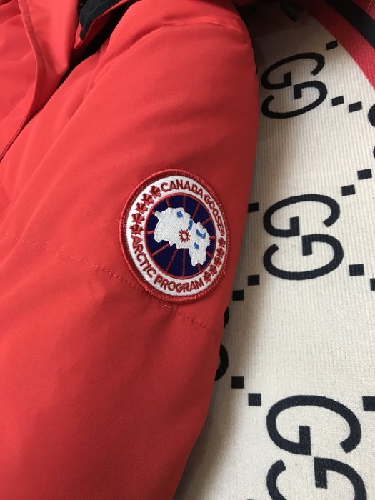 Yupoo Canada Goose parka red fur hood Canada Goose down jacket parka red fur hood Red 010