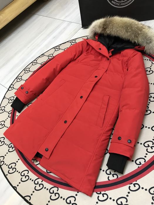 Yupoo Canada Goose parka red fur hood Canada Goose down jacket parka red fur hood Red 010