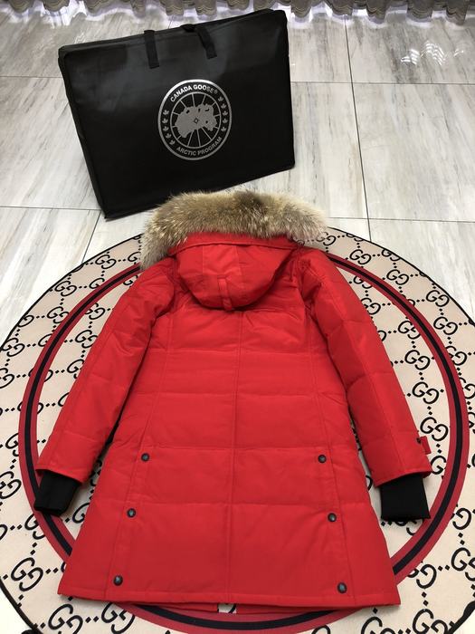 Yupoo Canada Goose parka red fur hood Canada Goose down jacket parka red fur hood Red 010