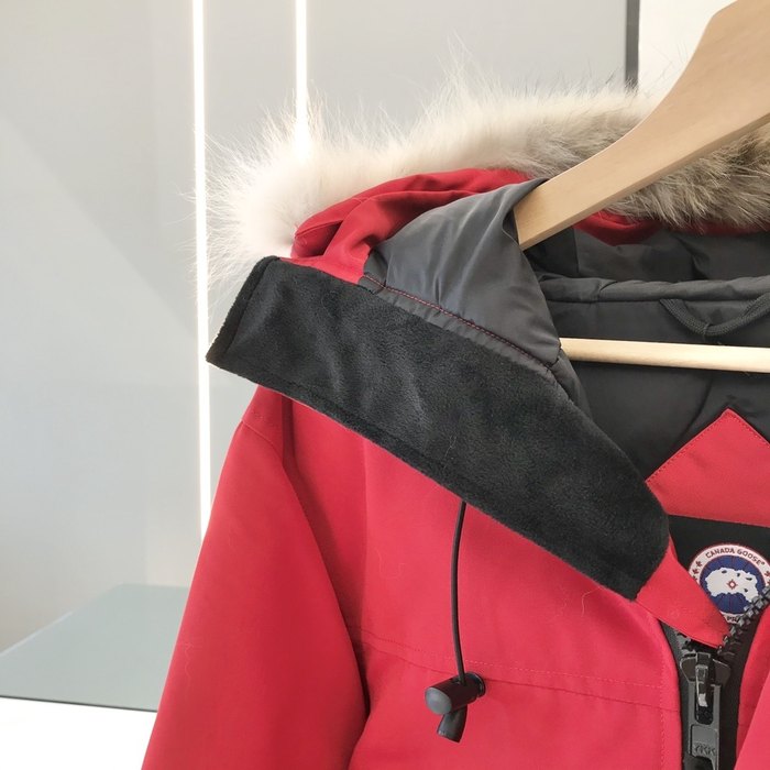 Yupoo Canada Goose parka red fur hood Canada Goose down jacket winter red fur hood Red 003