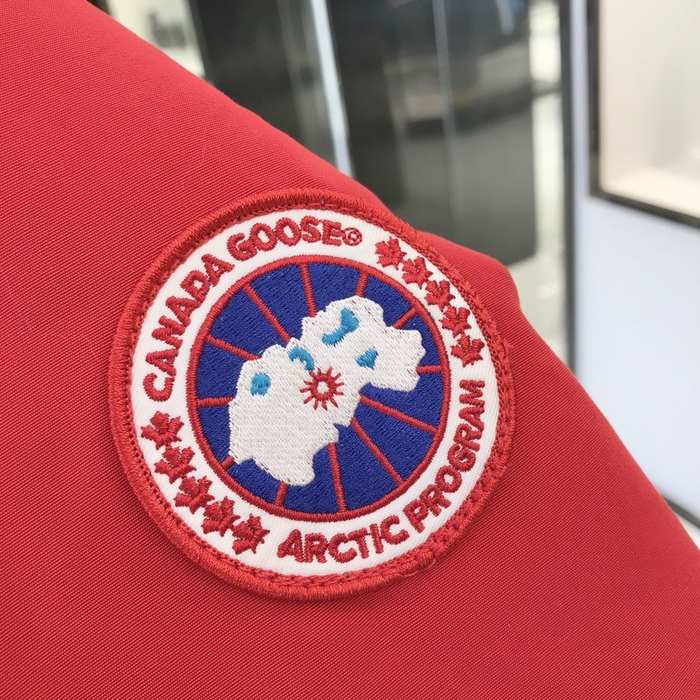 Yupoo Canada Goose parka red fur hood Canada Goose down jacket winter red fur hood Red 003