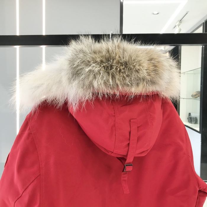 Yupoo Canada Goose parka red fur hood Canada Goose down jacket winter red fur hood Red 003