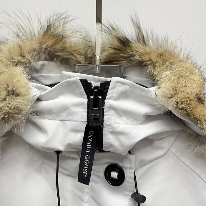 Yupoo Canada Goose parka white fur hood Canada Goose down jacket puffer white fur hood White 002