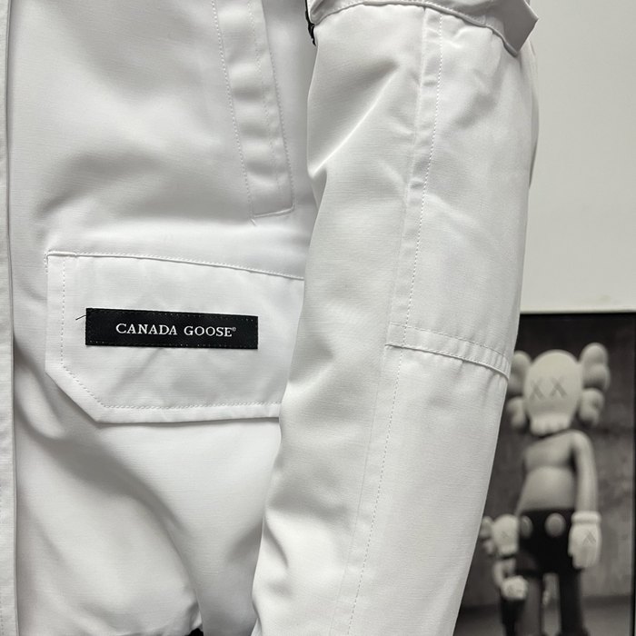 Yupoo Canada Goose parka white fur hood Canada Goose down jacket puffer white fur hood White 002