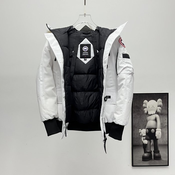 Yupoo Canada Goose parka white fur hood Canada Goose down jacket puffer white fur hood White 002
