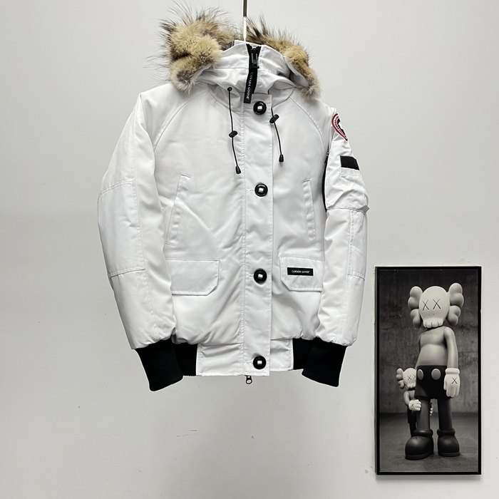 Yupoo Canada Goose parka white fur hood Canada Goose down jacket puffer white fur hood White 002