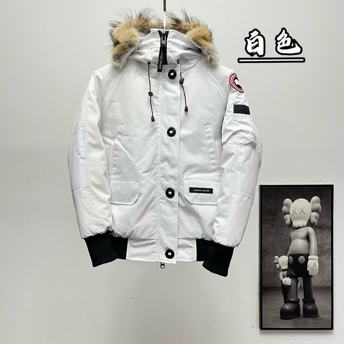 Yupoo Canada Goose parka white fur hood Canada Goose down jacket puffer white fur hood White 002