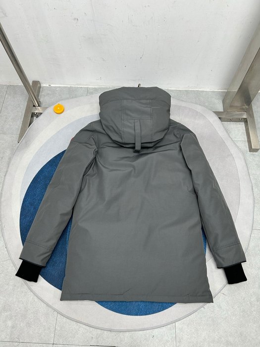 Yupoo Canada Goose parkaregular black furtrim hood Canada Goose down jacket parka gray fur hood Grey 007