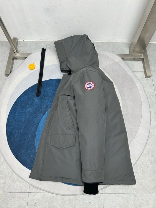 Yupoo Canada Goose parkaregular black furtrim hood Canada Goose down jacket parka gray fur hood Grey 007
