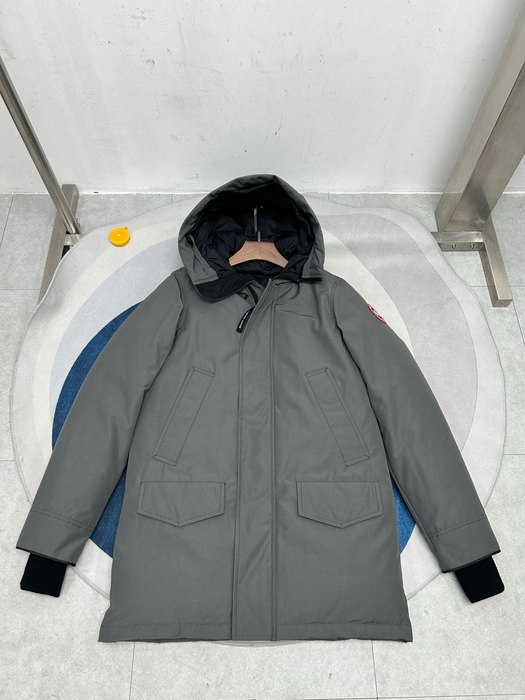 Yupoo Canada Goose parkaregular black furtrim hood Canada Goose down jacket parka gray fur hood Grey 007