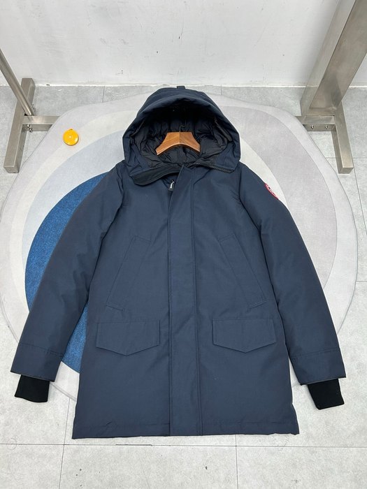 Yupoo Canada Goose parkas black fur hood Canada Goose down jacket parka navy fur hood Navy 001