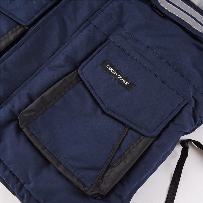 Yupoo Canada Goose parkas navy fur hood Canada Goose down jacket hooded navy fur trim coat Navy 022