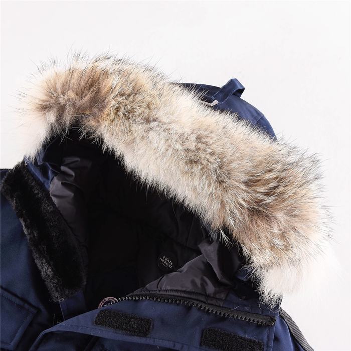Yupoo Canada Goose parkas navy fur hood Canada Goose down jacket hooded navy fur trim coat Navy 022