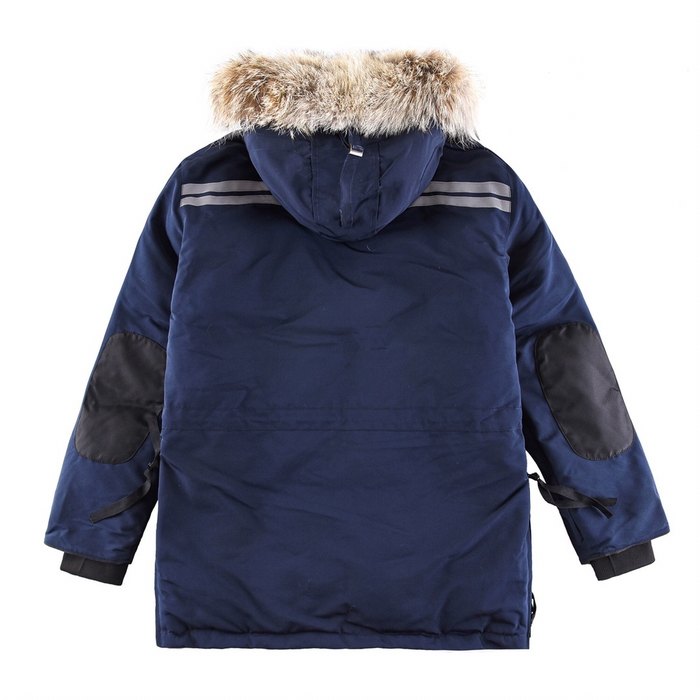 Yupoo Canada Goose parkas navy fur hood Canada Goose down jacket hooded navy fur trim coat Navy 022