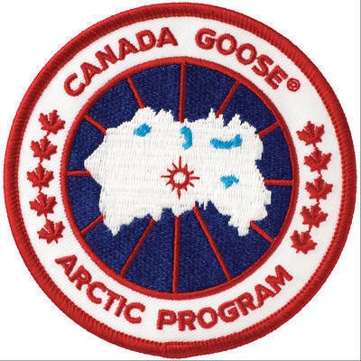 Yupoo Canada Goose patch red white circular Canada Goose down jacket round red white patch Red