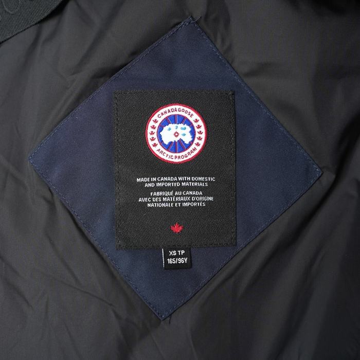 Yupoo Canada Goose puff black fur hood Canada Goose down jacket beanie black pompom Navy 002