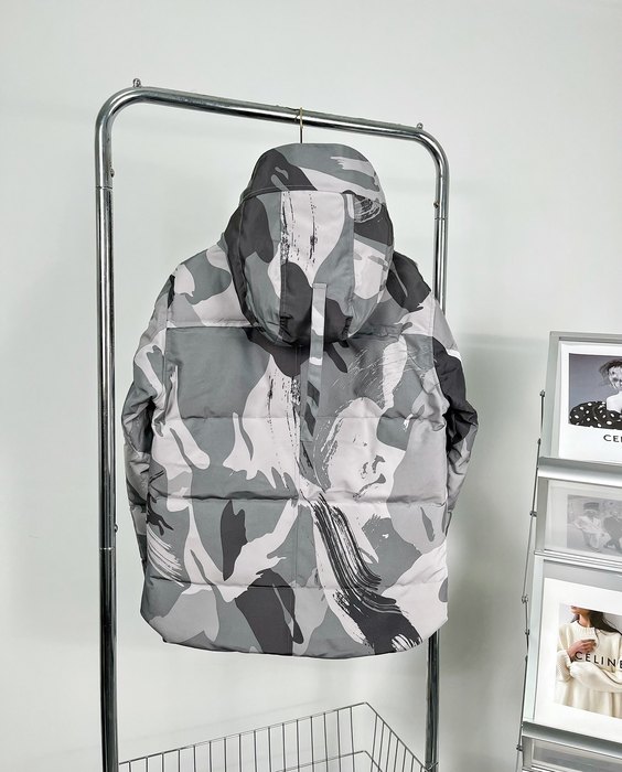 Yupoo Canada Goose puff jacket gray camo Canada Goose down jacket snapback black pink patch Grey 016