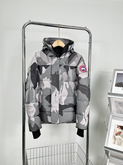 Yupoo Canada Goose puff jacket gray camo Canada Goose down jacket snapback black pink patch Grey 016