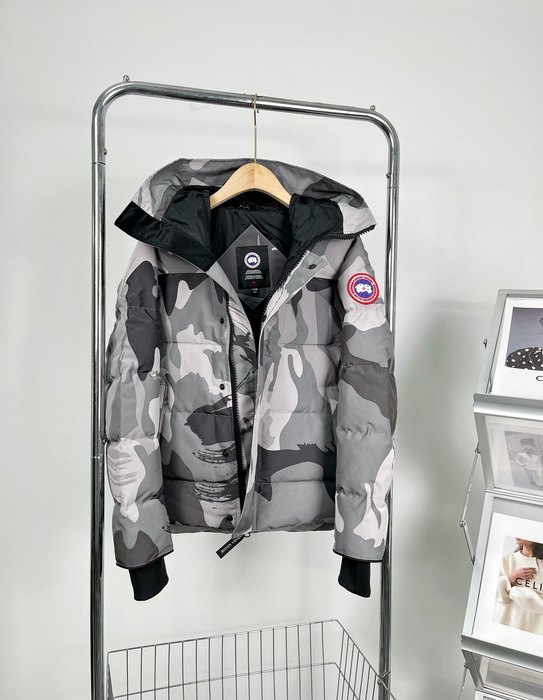 Yupoo Canada Goose puff jacket gray camo Canada Goose down jacket snapback black pink patch Grey 016