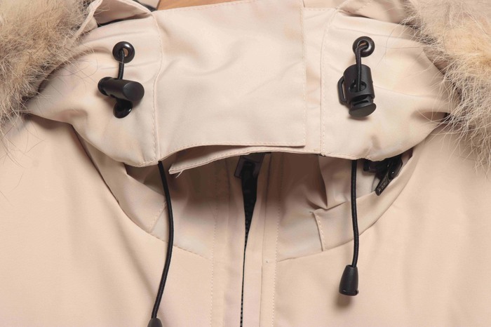 Yupoo Canada Goose puffer beige fur hood Canada Goose down jacket puffer beige fur hood Beige 003