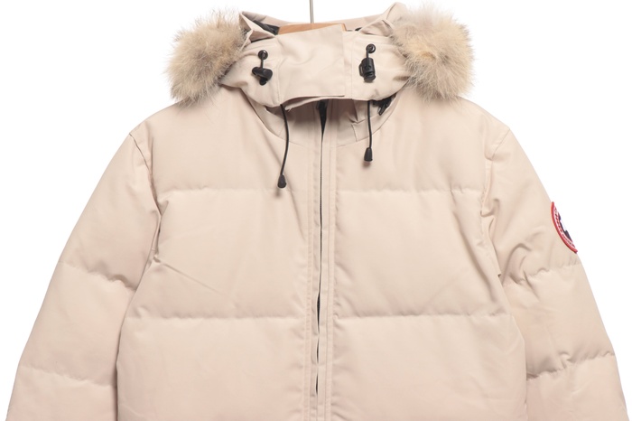 Yupoo Canada Goose puffer beige fur hood Canada Goose down jacket puffer beige fur hood Beige 003