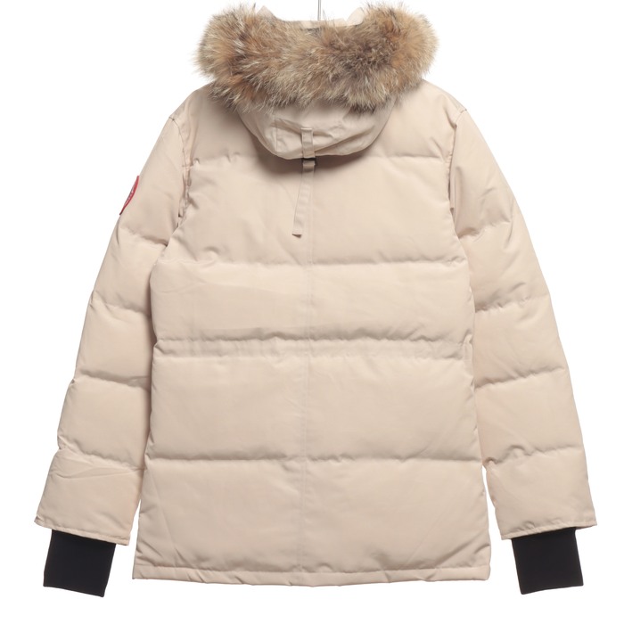 Yupoo Canada Goose puffer beige fur hood Canada Goose down jacket puffer beige fur hood Beige 003