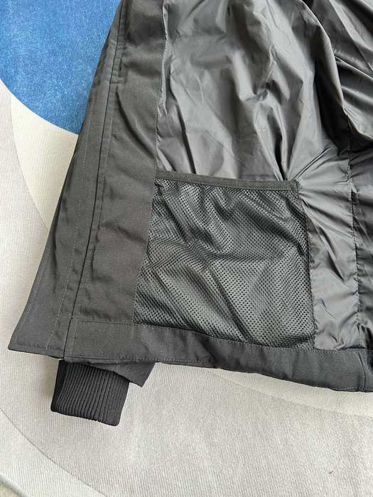 Yupoo Canada Goose puffer black blue sleeves Canada Goose down jacket puffer black blue striped Black 019