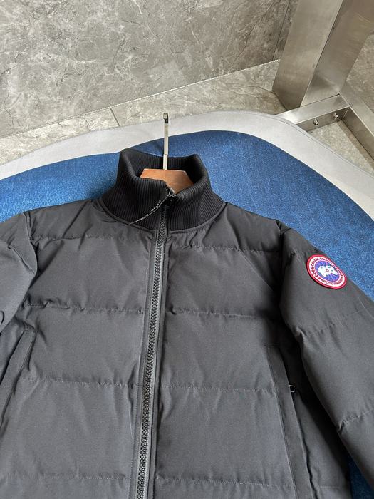 Yupoo Canada Goose puffer black blue sleeves Canada Goose down jacket puffer black blue striped Black 019