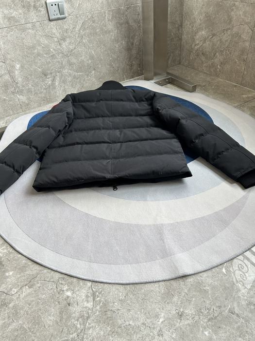 Yupoo Canada Goose puffer black blue sleeves Canada Goose down jacket puffer black blue striped Black 019