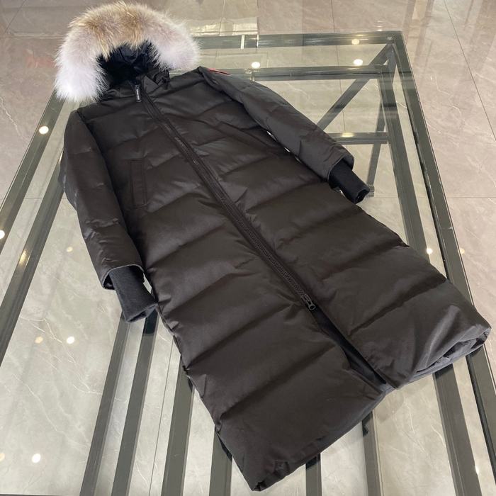 Yupoo Canada Goose puffer black fur hood Canada Goose down jacket long black puffer hood Black