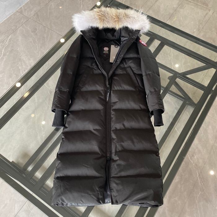 Yupoo Canada Goose puffer black fur hood Canada Goose down jacket long black puffer hood Black