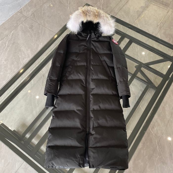 Yupoo Canada Goose puffer black fur hood Canada Goose down jacket long black puffer hood Black