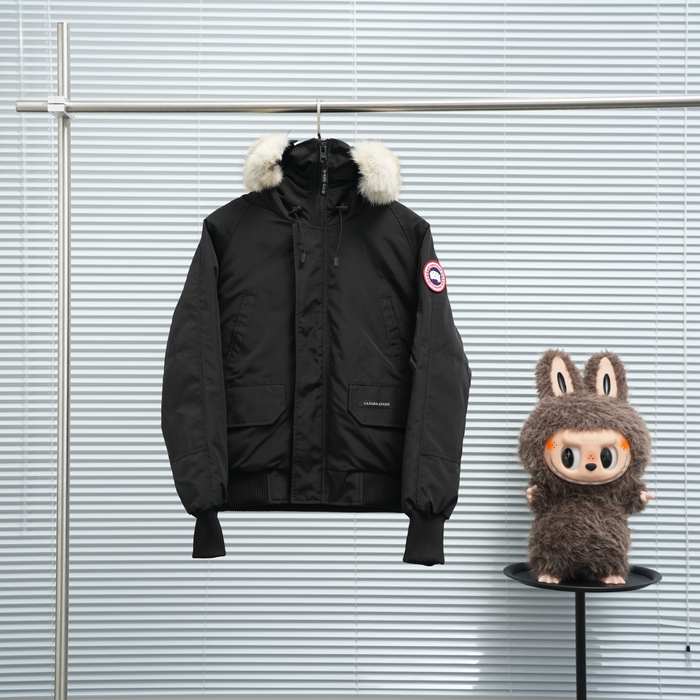Yupoo Canada Goose puffer black fur hood Canada Goose down jacket puffer black fur hood Black 008