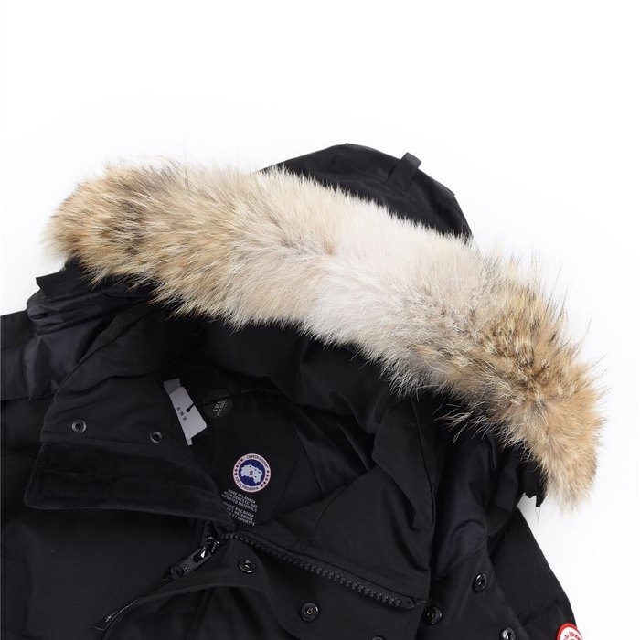 Yupoo Canada Goose puffer black fur hood Canada Goose down jacket puffer black fur hood Black 032