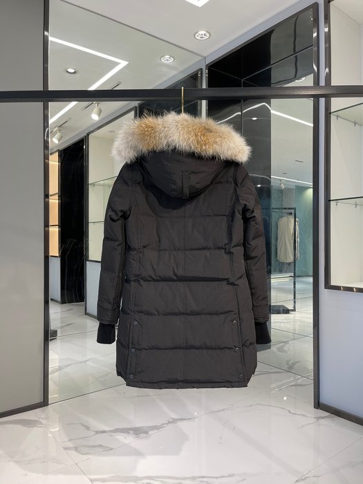 Yupoo Canada Goose puffer black fur hood Canada Goose down jacket puffer black fur hood Black 037