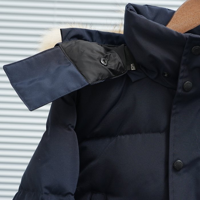 Yupoo Canada Goose puffer black fur hood Canada Goose down jacket puffer black fur hood Navy 003
