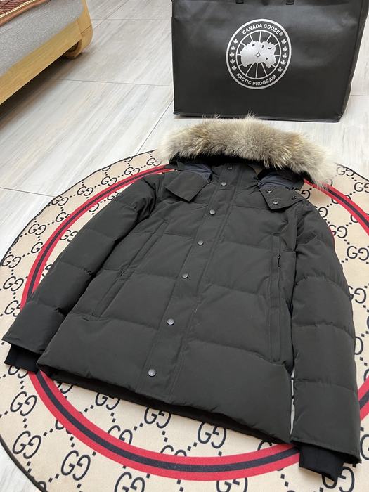 Yupoo Canada Goose puffer black fur trim hood Canada Goose down jacket winter black fur hood Black 009