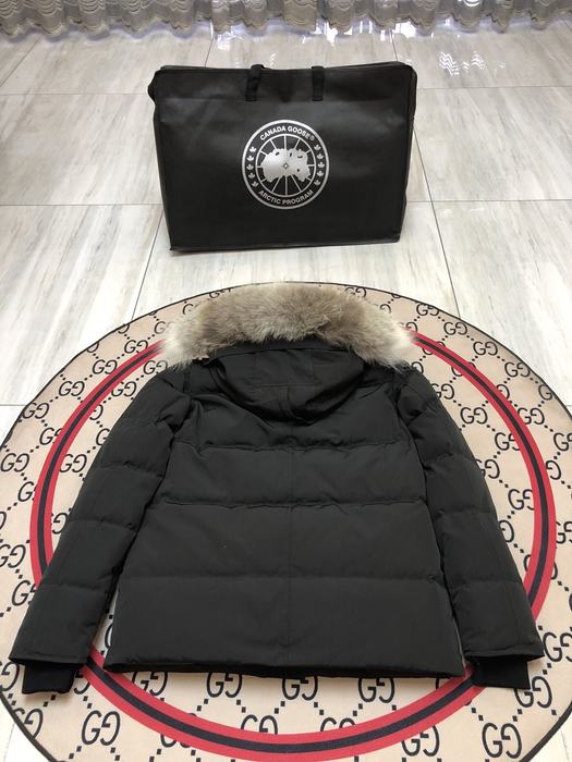 Yupoo Canada Goose puffer black fur trim hood Canada Goose down jacket winter black fur hood Black 009