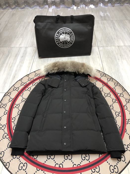 Yupoo Canada Goose puffer black fur trim hood Canada Goose down jacket winter black fur hood Black 009