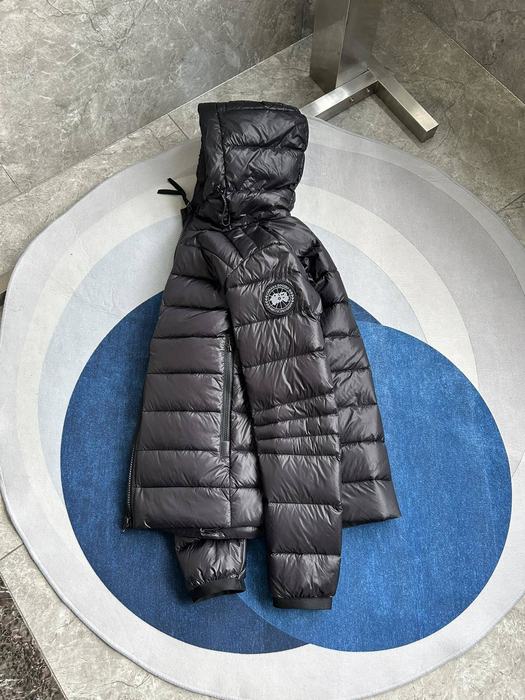 Yupoo Canada Goose puffer black hooded Canada Goose down jacket puffer black shiny hooded Black