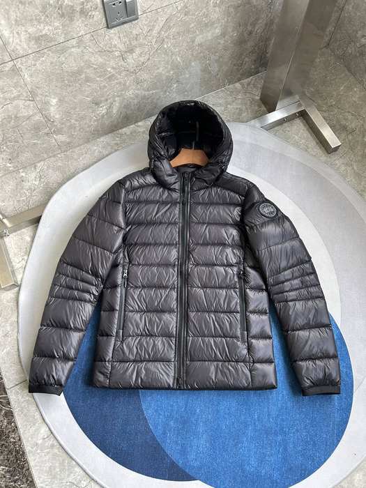 Yupoo Canada Goose puffer black hooded Canada Goose down jacket puffer black shiny hooded Black