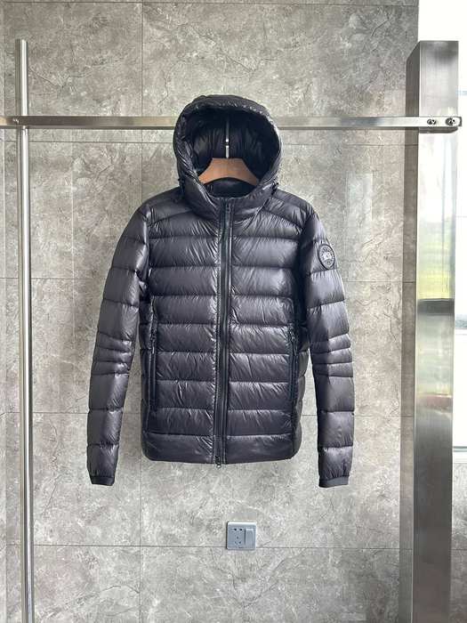 Yupoo Canada Goose puffer black hooded Canada Goose down jacket puffer black shiny hooded Black