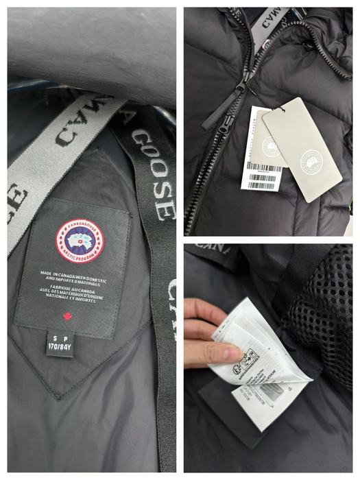 Yupoo Canada Goose puffer black hooded Canada Goose down jacket quilted black fur trim Black 020
